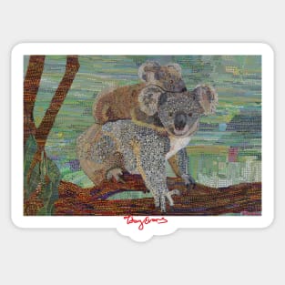 Koalas cuddling Sticker